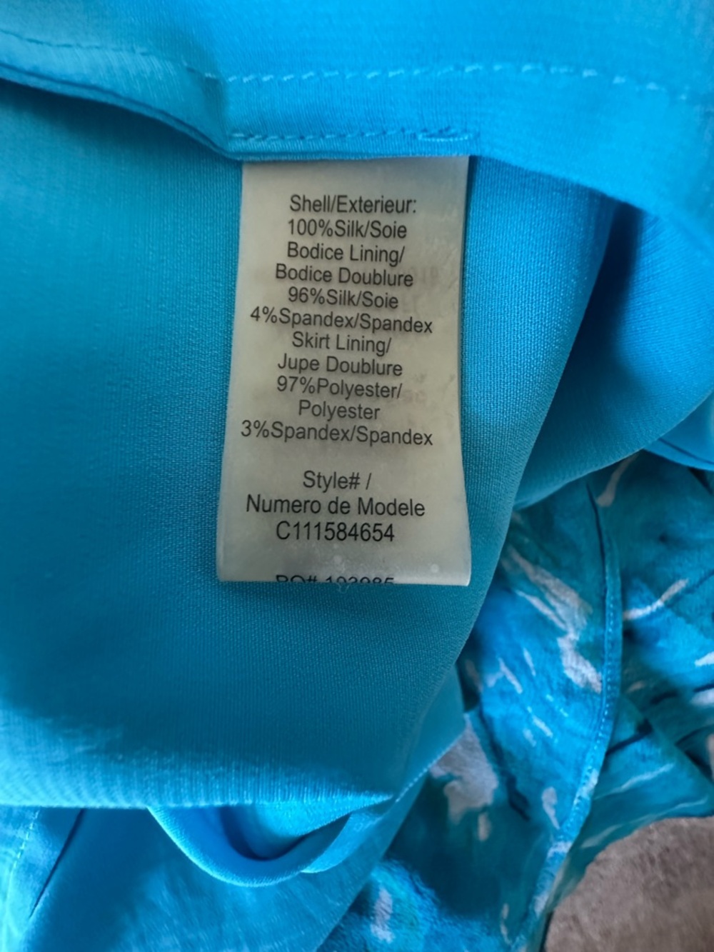 Alice + Olivia Silk Watercolor Ocean Dream Mini Dress Medium Boho Ethereal - Picture 7 of 7